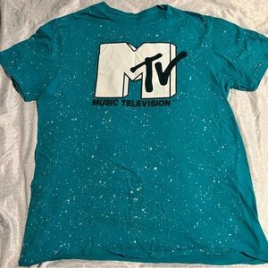 MTV Teal Cotton Shirt Size Large